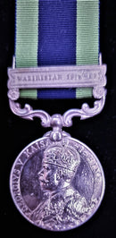 P104 Single IGS 1908 one clasp “WAZIRISTAN 1918-21”, 5765540 Pte. A. B. Walpole, NORF.R.