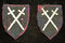 SECOND WORLD WAR PAIR OF 21ST ARMY HEADQUARTERS FORMATION PATCHES