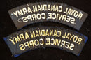 PAIR OF ROYAL CANADIAN ARMY SERVICE CORPS SHOULDER FLASHES