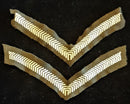 PAIR OF SECOND WORLD WAR LANCE CORPORALS STRIPES