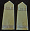 PAIR OF VIETNAM PERIOD MAJOR’S SHOULDER GREEN BOARDS WITH METAL INSIGNIA