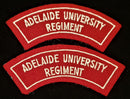 PAIR OF ADELAIDE UNIVERSITY REGIMENT SHOULDER FLASHES