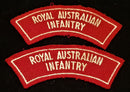 PAIR OF ROYAL AUSTRALIAN INFANTRY SHOULDER FLASHES