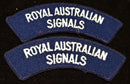 PAIR OF ROYAL AUSTRALIAN SIGNALS SHOULDER FLASHES