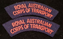 PAIR OF ROYAL AUSTRALIAN CORPS OF TRANSPORT SHOULDER FLASHES