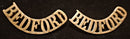PAIR OF BEDFORD REGIMENT SHOULDER TITLES