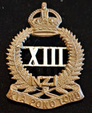 WW1 NEW ZEALAND 13TH (NORTH CANTERBURY) MOUNTED RIFLES CAP BADGE