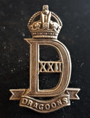 THE 22ND DRAGOONS CAP BADGE