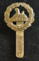 THE GLOUCESTERSHIRE REGIMENT SLIDER BACK BADGE (MARKER MARKED)