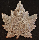 E50 - 50th BATTALION (CALGARY, ALBERTA) CAP BADGE
