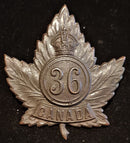 E36 - 36th BATTALION (HAMILTON) CAP BADGE