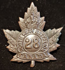 E28 - 28th BATTALION, (NORTH WEST) CAP BADGE