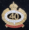 40th Infantry Battalion The Derwent Regiment Officers Enamel Cap Badge (Voided) RARE