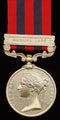 P21 SINGLE: India General Service Medal 1854 one clasp; ‘HAZARA 1888’ running script 2171 Pte. J. Page. 2nd Bn, R. Suss. R.