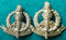 49th Infantry Battalion The Stanley Regiment Brass pair of collar Badges