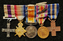 Miniatures Military Cross G.V.R.1914 15 Star British War Medal Victory Medal M.I.D. oak leaf and Italian War Cross bronze