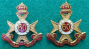 60th Infantry Battalion The Heidelberg Regiment Brass and Enamel pair of collars