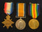Trio: 1915/15 Star, British War Medal and Victory Medal correctly impressed to 1735 PTE W. H. BOWIE 1/G HOSP. A.I.F.