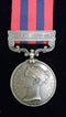 Single: INDIA GENERAL SERVICE MEDAL1854 One Clasp; "Burma 1887-9". 1105 Cpl. F. Lee. 1st Bn. Ches. Rgt.