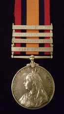 Single: Queen's South Africa 1899-1902, four clasps "CC, OFS, 01, 02" impressed "299 TPR. A. M. LEE IMP; BUSHMEN" NOTE: Arthur Murray Lee served with the 5th South Australian Imperial Bushmen and was invalided to Australia arriving 31/01/02 - VF SOLD