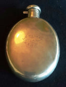 Hallmarked (1915) silver nurses hip flask engraved “L. D. Meares 6th L. H. RGT. A.I.F.” Sister Louisa Devenish Meares saw most of her service in Salonika with a brother (Charles Dycester Devenish Meares) serving with the 6th Light Horse. - SOLD