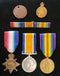 P34 Trio: 1914/15 Star, British War and Victory Medal all correctly impressed to 434 PTE F. (“E” ON BWM) T. HAINES 6/BN AIF.