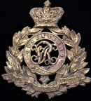 Queensland Defense Force Helmet Plate Brass, three lugs. (Early heavy construction)