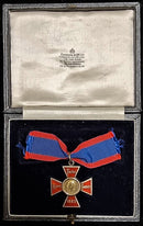 Royal Red Cross, 1st Class (R.R.C.), G.V.R., silver-gilt, gold, and enamel, on lady’s bow riband, in Garrard, London, case of issue.