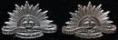 Rare set of Western Australian Rising Sun collar badges maker marked "SHERIDAN PERTH WA"