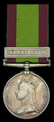 Single: Afghanistan 1878-80, 1 clasp, Ahmed Khel (924 Pte. H. Thackeray, 59th. Foot.)
