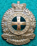 Victoria Volunteer Cadet Corps 38mm brass cap badge (two lugs)