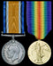 Pair: British War Medal and Victory Medal impressed to 34604 GNR. D. C. ARMSTRONG 4 D.A.C. A.I.F.