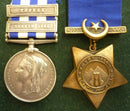 Pair : EGYPT MEDAL undated two clasps " Suakin1885, Tofrek" 259 Pte.M. BALLARD. 1/RL. BERKS R. KHEDIVE STAR dated 1884-6 stamped "BERKS" and "259" - Near VF SOLD