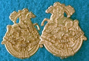 45th Infantry Battalion St George Regiment Brass Pair of brass collars
