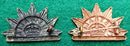 Pair of first pattern Rising Suns One missing a lug & the other has been beautifully converted to a sweetheart/broach - SOLD