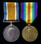 PAIR: British War and Victory Medal, both correctly impressed to 377 PTE N. D. CUDDEFORD 1 BN AIF.