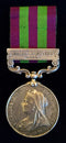 Single : INDIA GENERAL SERVICE 1895 - 1902, 1 clasp, Relief of Chitral 1895, period running script to 3636 Pte J. Milne, 1st Bn. E. Lanc. Reg’t