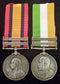Pair: QUEENS SOUTH AFRICA MEDAL 1899 two clasps "Belfast & Defence of Ladysmith", KSA two clasps.5290 PTE H. MARSLAND MANCHESTER REGT