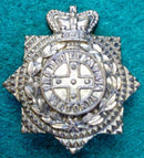 Victorian Military forces 38mm brass (two lugs) forage cap badge 1893