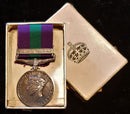 Single: GSM clasp SE Asia 1945-46 2386201 Cpl RA Precious R Sigs Note: Comes with original box of issue - EF SOLD