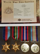 Group of Four: 1939/45 Star, Pacific Star, War Medal and Australian Service Medal 39/45. All medals correctly impressed to WX29300 A. SIGLIN - EF SOLD