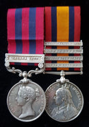 Pair: India General Service 1854-95, one clasp “Hazara 1888” correct script engraving
