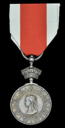Single: Abyssinia 1867 correct raised naming to J. Warner A.B. H.M.S. Nymphe - Good very fine SOLD