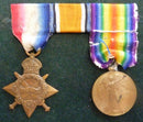 Pair: 1914/15 Star and Victory medal (missing BWM). Both correctly impressed to 474 PTE (CPL on Victory Medal) H. WEBSTER 16 BN. AIF - VF SOLD