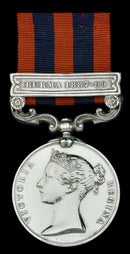 Single: India General Service 1854-95, 1 clasp, Burma 1887-89 (1664 Pte. J White 2nd. Bn. S. Wales Bord)