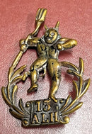 A scarce 13th Light Horse WW1 period Hat badge IMPRESSED possibly Tip Taft and not one of the crude cast ones.