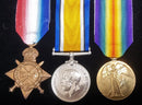 P151 Trio: 1914-15 Star, British War & Victory Medals. 4837 Cpl. A.C. Burke A.M.C. AIF.