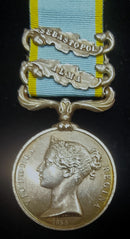 Single: Crimea 1854-56, 2 clasps, Alma, Sebastopol J. Salter. 30th. Regt. officially impressed naming.