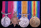 P126 Group of four: Distinguished Conduct Medal G.V.R., 1914-15 Star, British War and Victory Medal. 1843 Pte. A. Davies 1/5 Manch. Rgt. TF. A scarce Gallipoli gallantry group for Krithia.