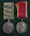 Pair: Crimea Medal three clasps "ALMA, INKERMANN & SEBASTOPOL" and China Medal 1857. Crimea period engraved T. EWEN 8TH COY R*S*M, China Medal impressed CORPL THOS EWEN 23RD C. ROYAL ENGRS.